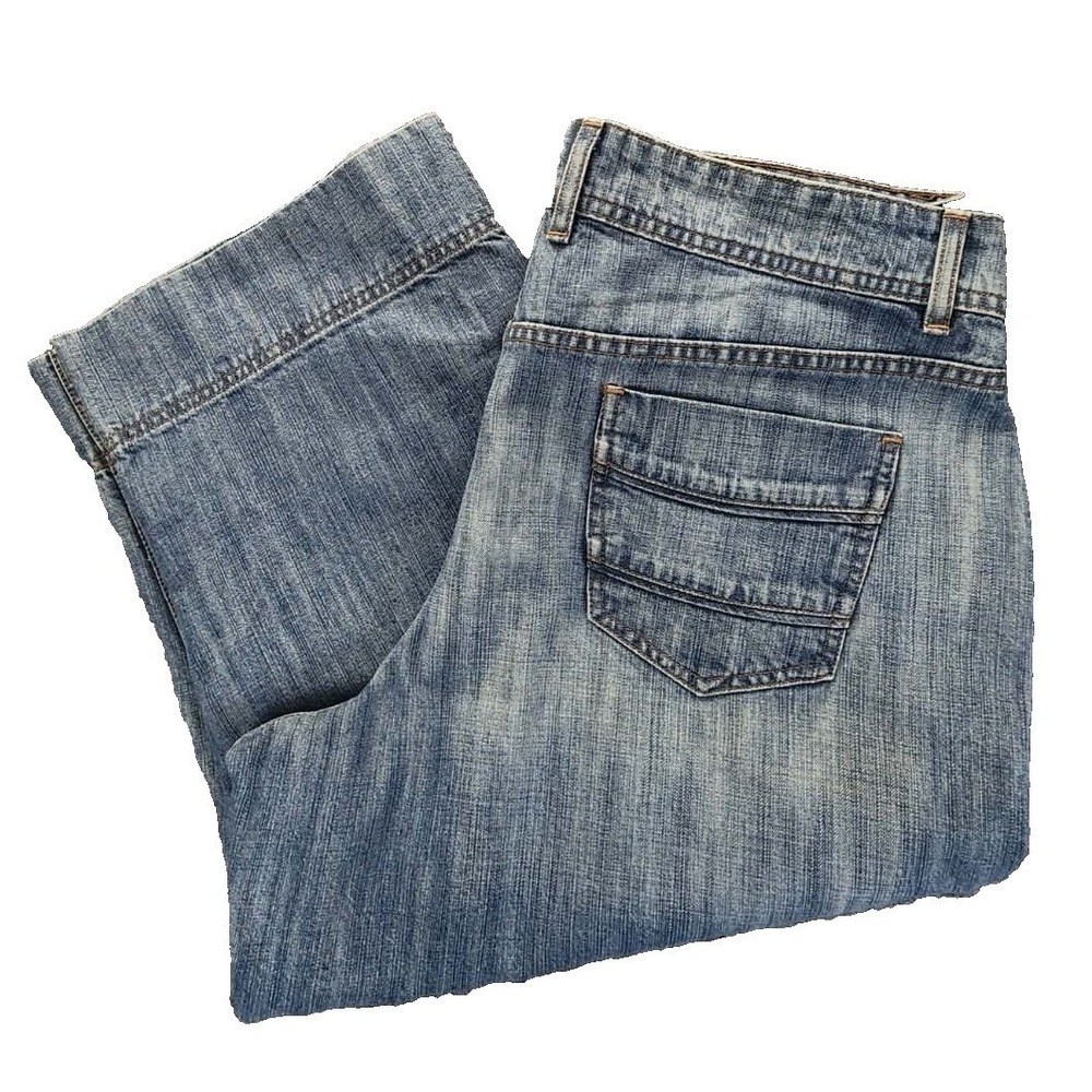 Riders by Lee Denim Capris Women 16M Blue Light Wash Cotton Crop Pants Excellent